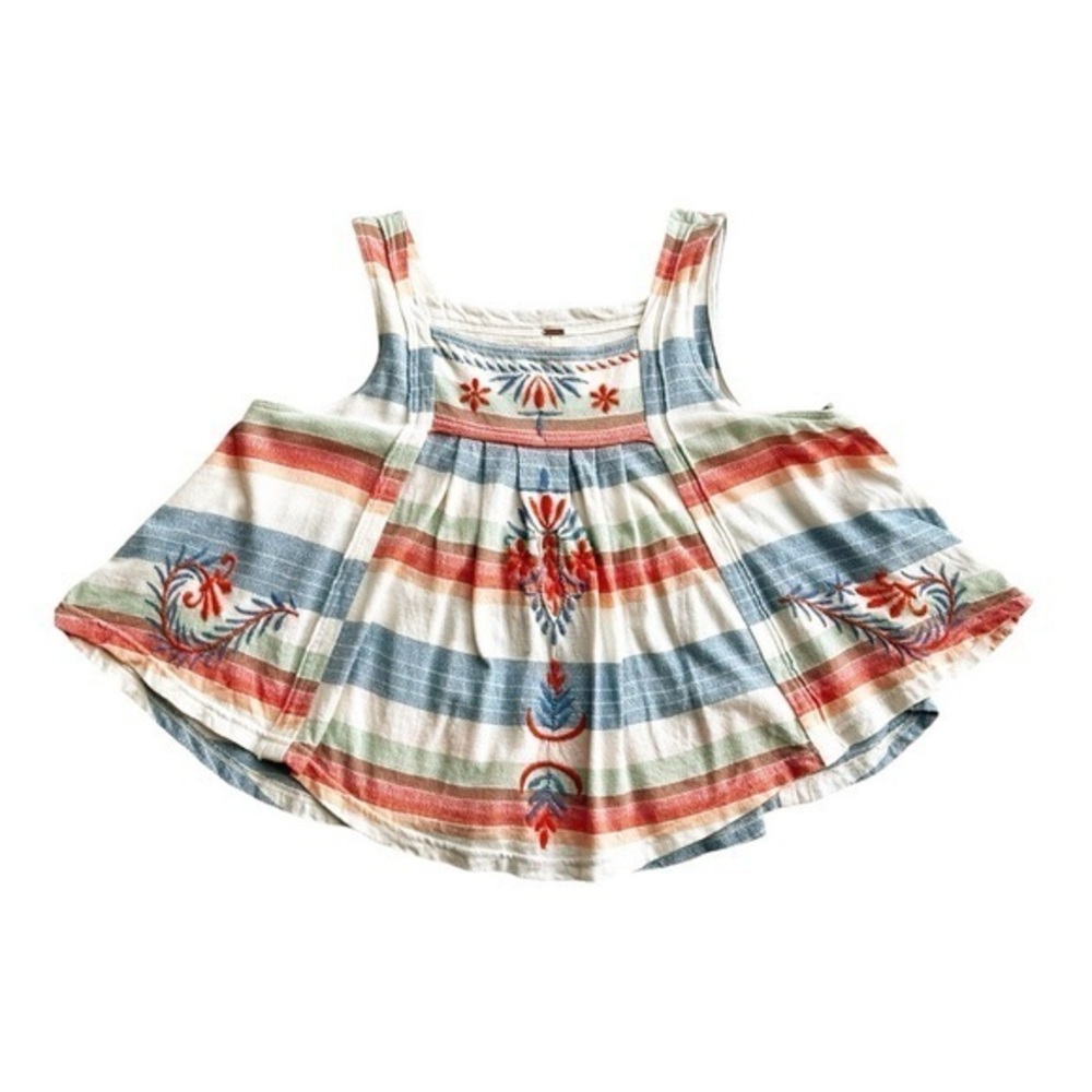 Free People Striped Swing Cropped Tank Top Size‎ X-Small